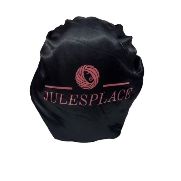 Reversible Silk Satin Bonnet, Satin Bag & Headband 3pc - Picture 3 of 9